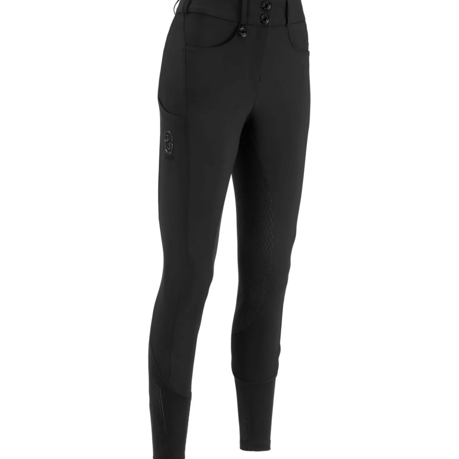 Pikeur Rijbroek Ceelina GridTexLeather Highwaist Full Grip Zwart