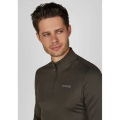 Pikeur Shirt Zip Athleisure AW26 Heren Olive Green