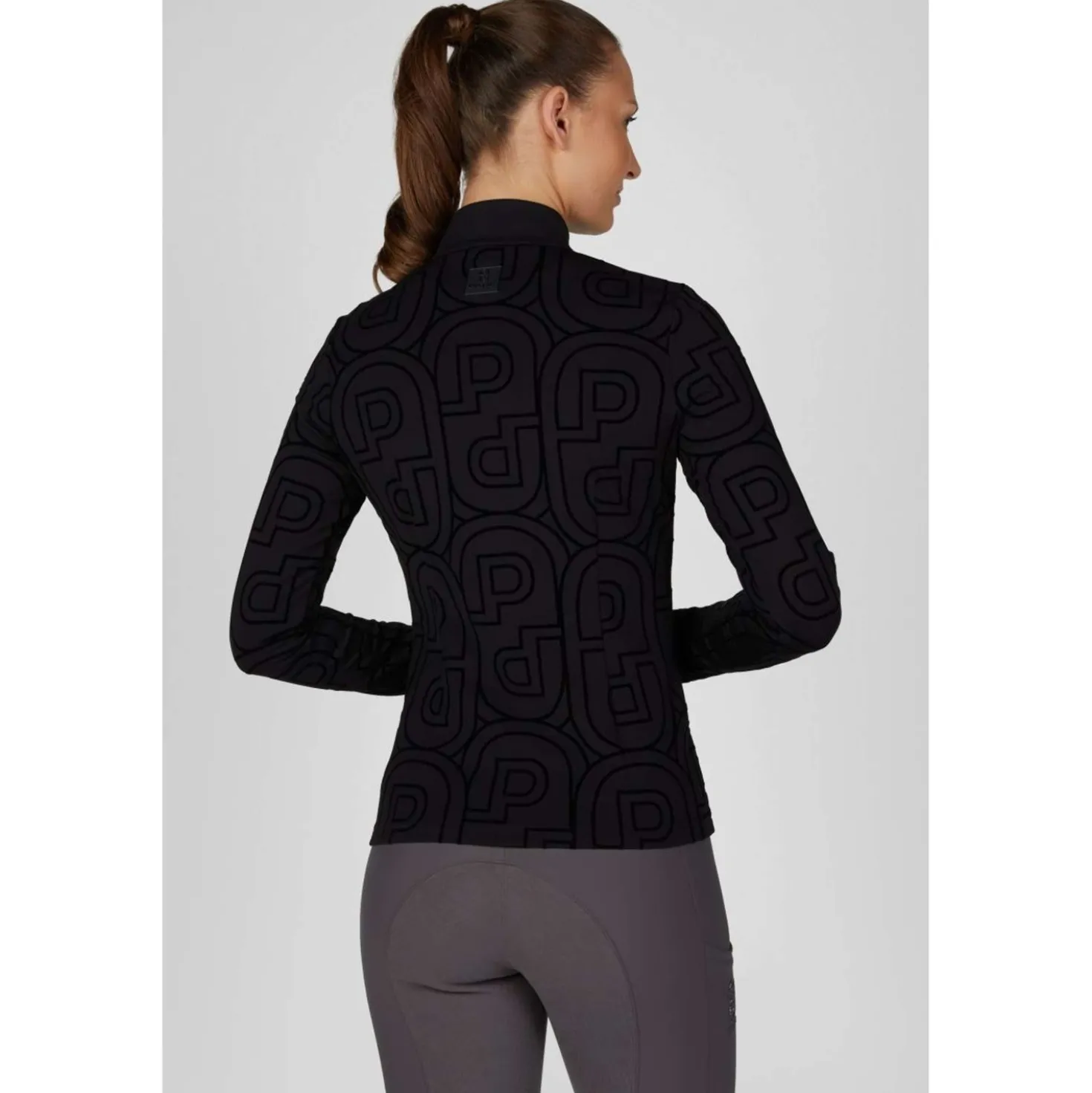 Pikeur Shirt Zip Print Selection AW26 Lange Mouwen Zwart