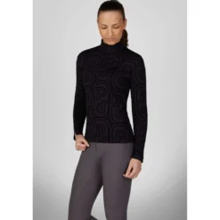 Pikeur Shirt Zip Print Selection AW26 Lange Mouwen Zwart