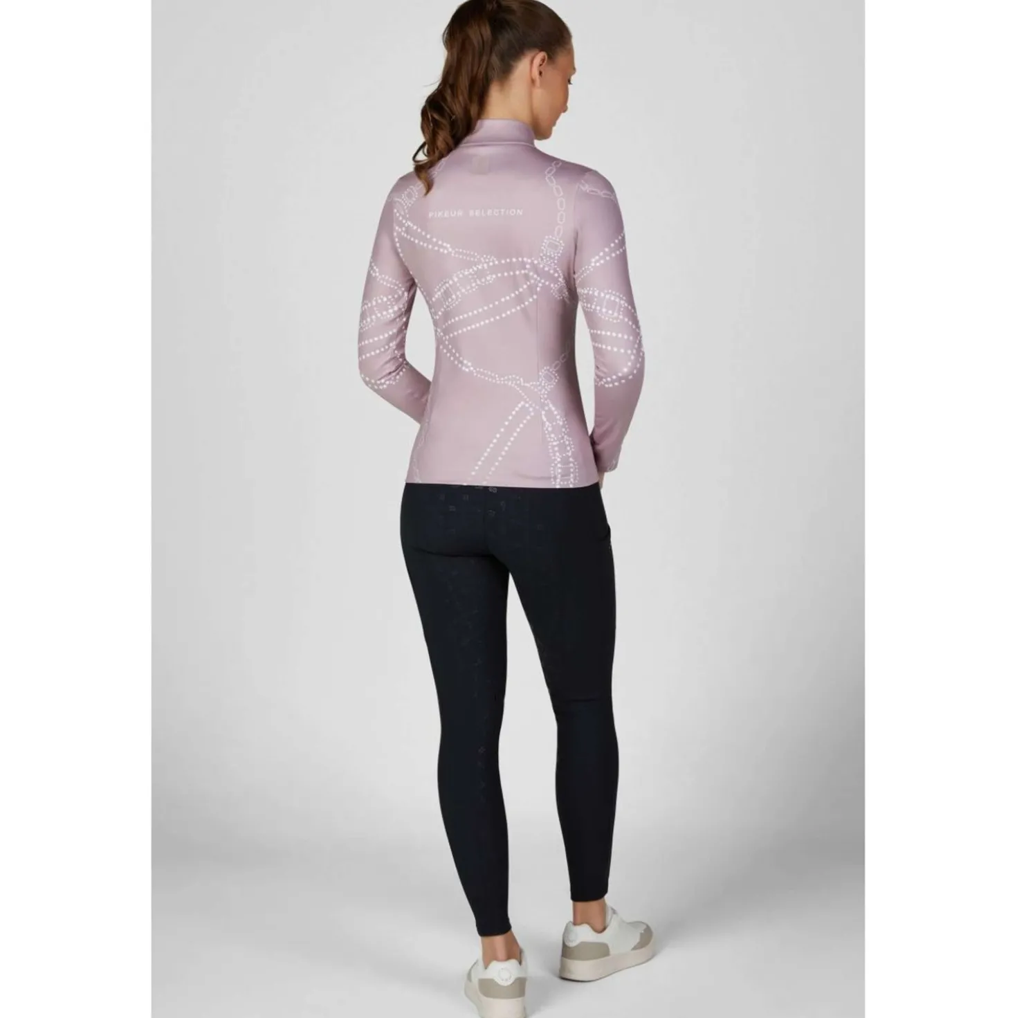 Pikeur Shirt Zip Print Selection AW26 Lange Mouwen Ash Mauve