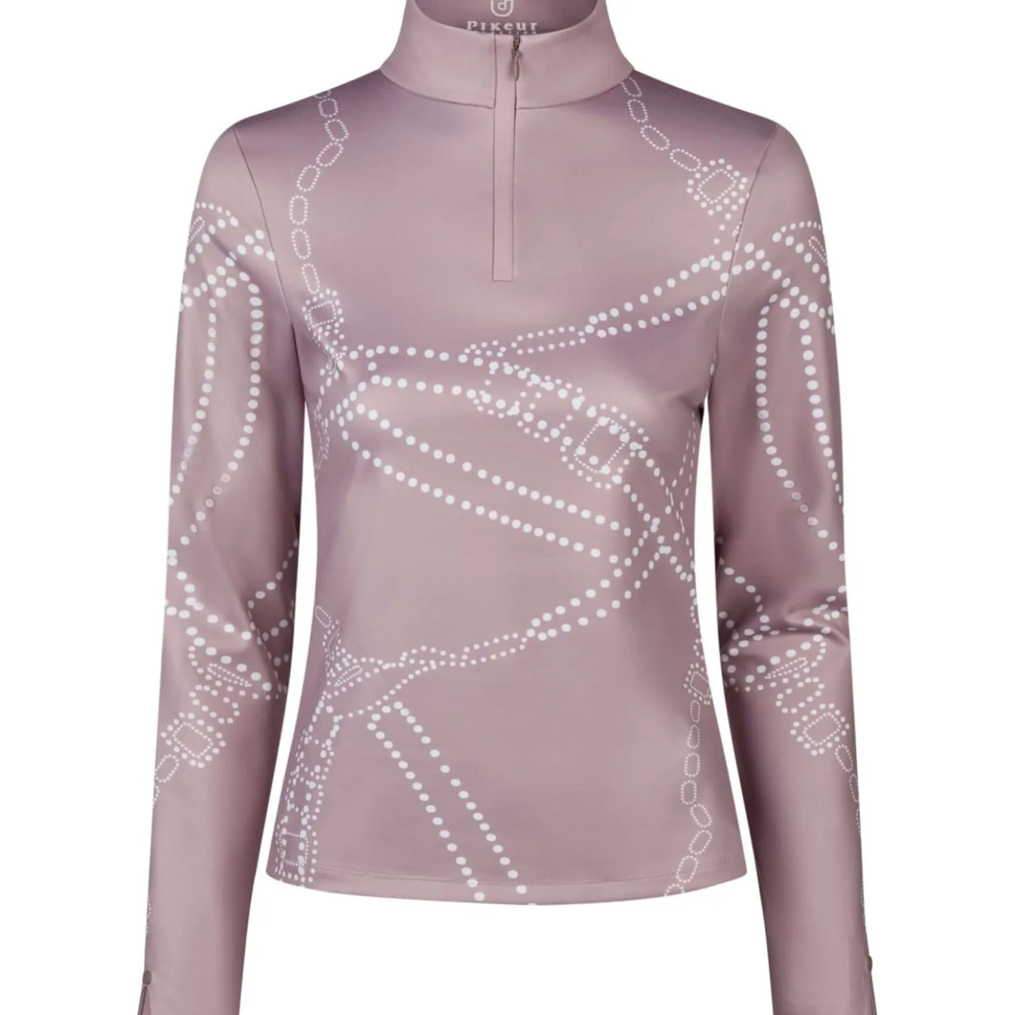 Pikeur Shirt Zip Print Selection AW26 Lange Mouwen Ash Mauve