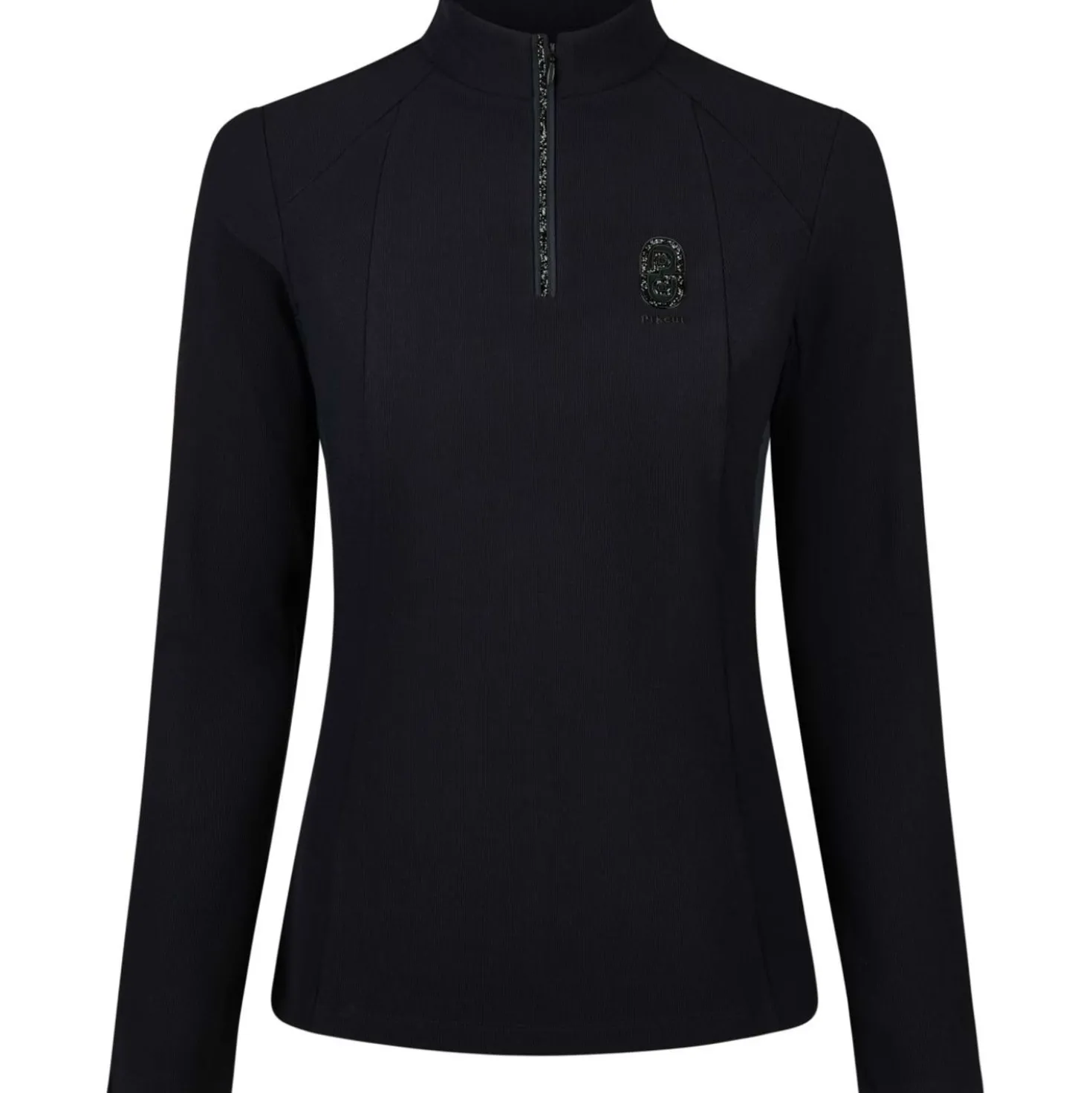 Pikeur Shirt Zip Rip Selection AW26 Lange Mouwen Zwart