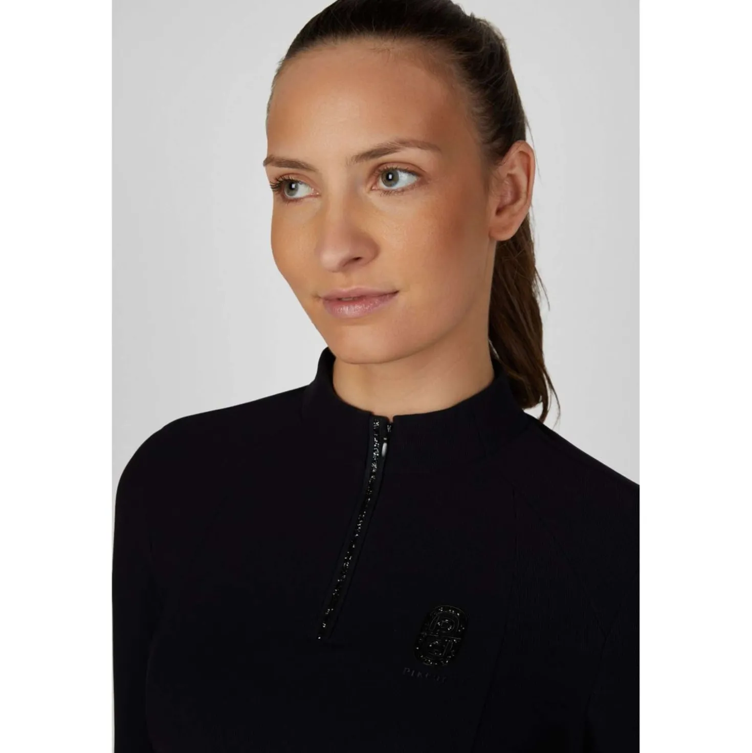 Pikeur Shirt Zip Rip Selection AW26 Lange Mouwen Zwart
