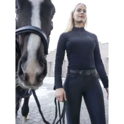 Pikeur Shirt Zip Rip Selection AW26 Lange Mouwen Zwart