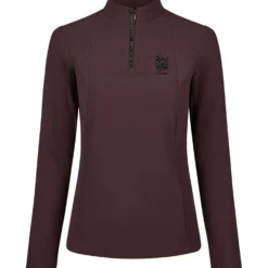 Pikeur Shirt Zip Rip Selection AW26 Lange Mouwen Chocolate Brown