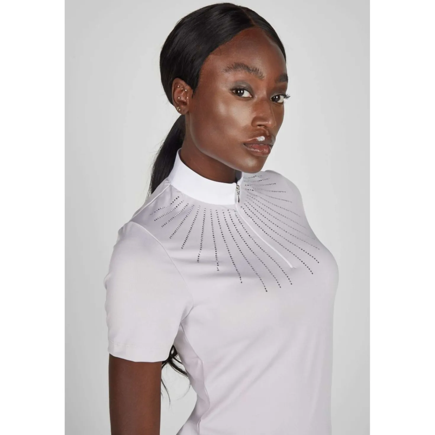 Pikeur Wedstrijdshirt Strass SS26 Soft Lilac