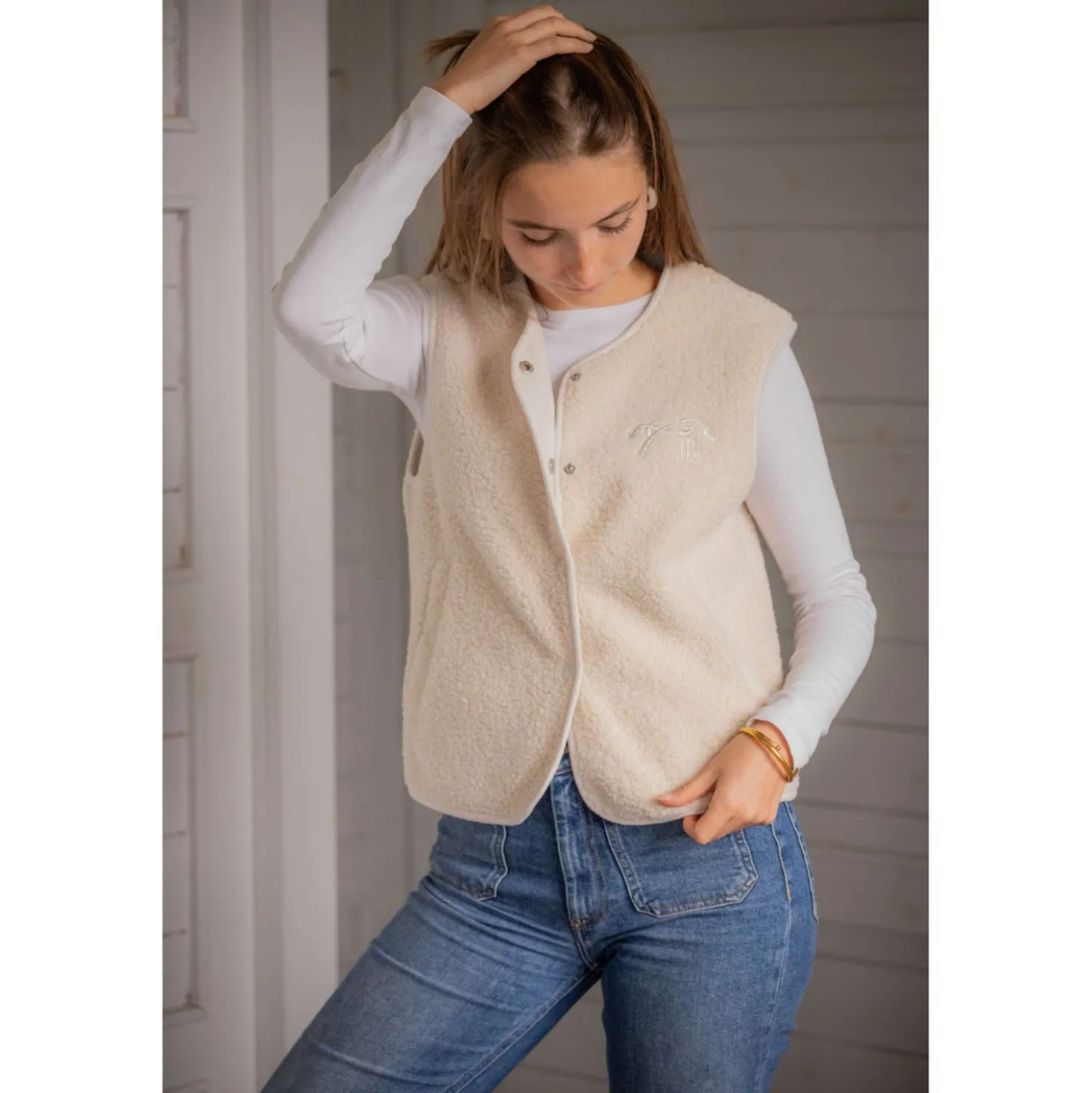 Pénélope Gilet Charline Ecru