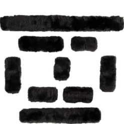 Premiere Halsterbontjes Artificial Fur Set Zwart