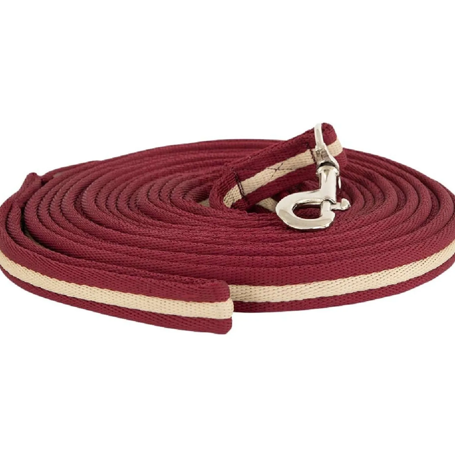 Premiere Longeerlijn Softgrip met Musketon Bordeaux/Caramel