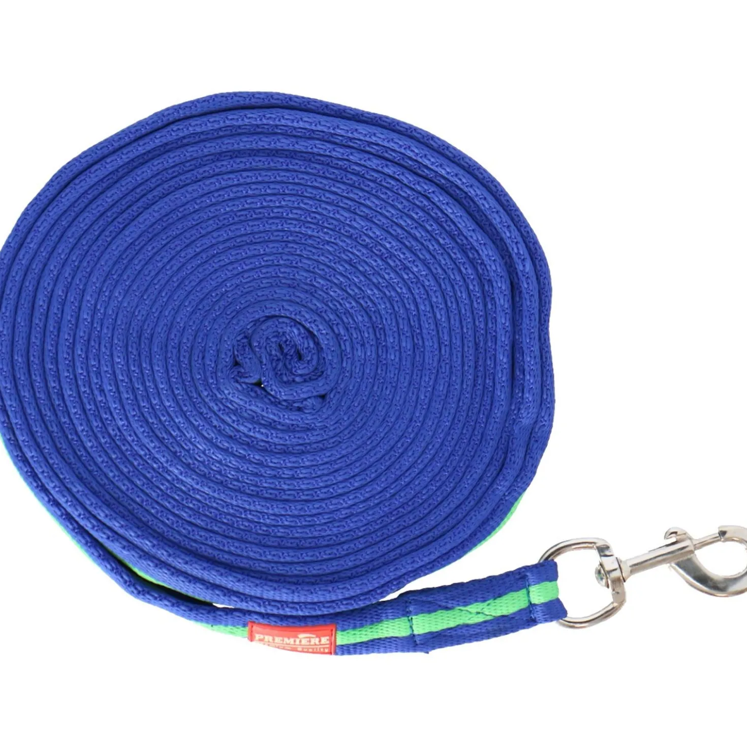 Premiere Longeerlijn Softgrip met Musketon Blauw/groen