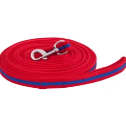 Premiere Longeerlijn Softgrip met Musketon Red/Indigo