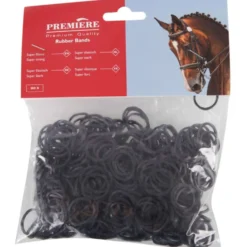 Premiere Manenelastiekjes Zakje 500st Zwart