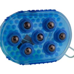 Premiere Massageborstel RVS Rollers Blauw
