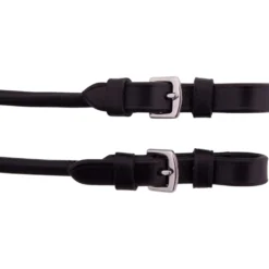 Premiere Pelhamriemen/Pelham Straps Rondgenaaid Zwart