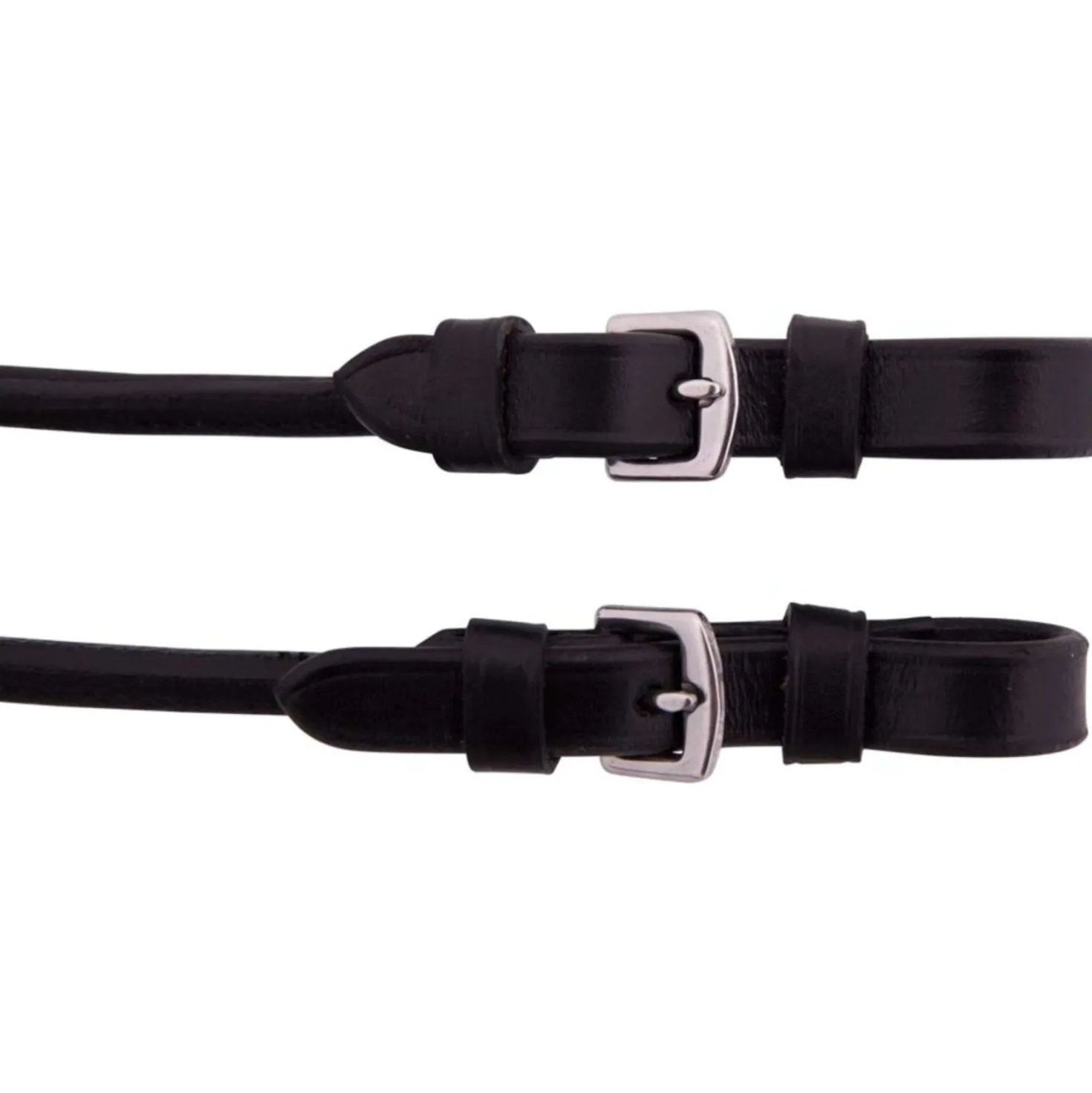 Premiere Pelhamriemen/Pelham Straps Rondgenaaid Zwart