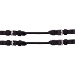 Premiere Pelhamriemen/Pelham Straps Rondgenaaid Zwart