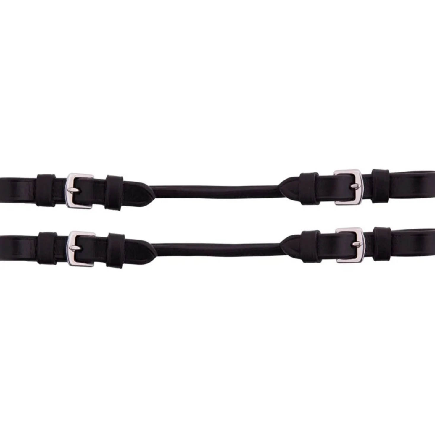 Premiere Pelhamriemen/Pelham Straps Rondgenaaid Zwart