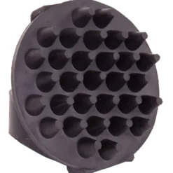 Premiere Ros/Massageborstel Rubber Rond Grof Zwart