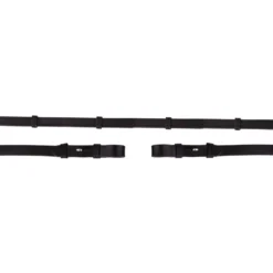 Premiere Teugel Dressuur Leer/rubber Stops Zwart