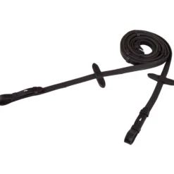 Premiere Teugel Dressuur Leer/rubber Stops Zwart
