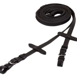 Premiere Teugel Rubber 16mm met Gespsluiting Zwart