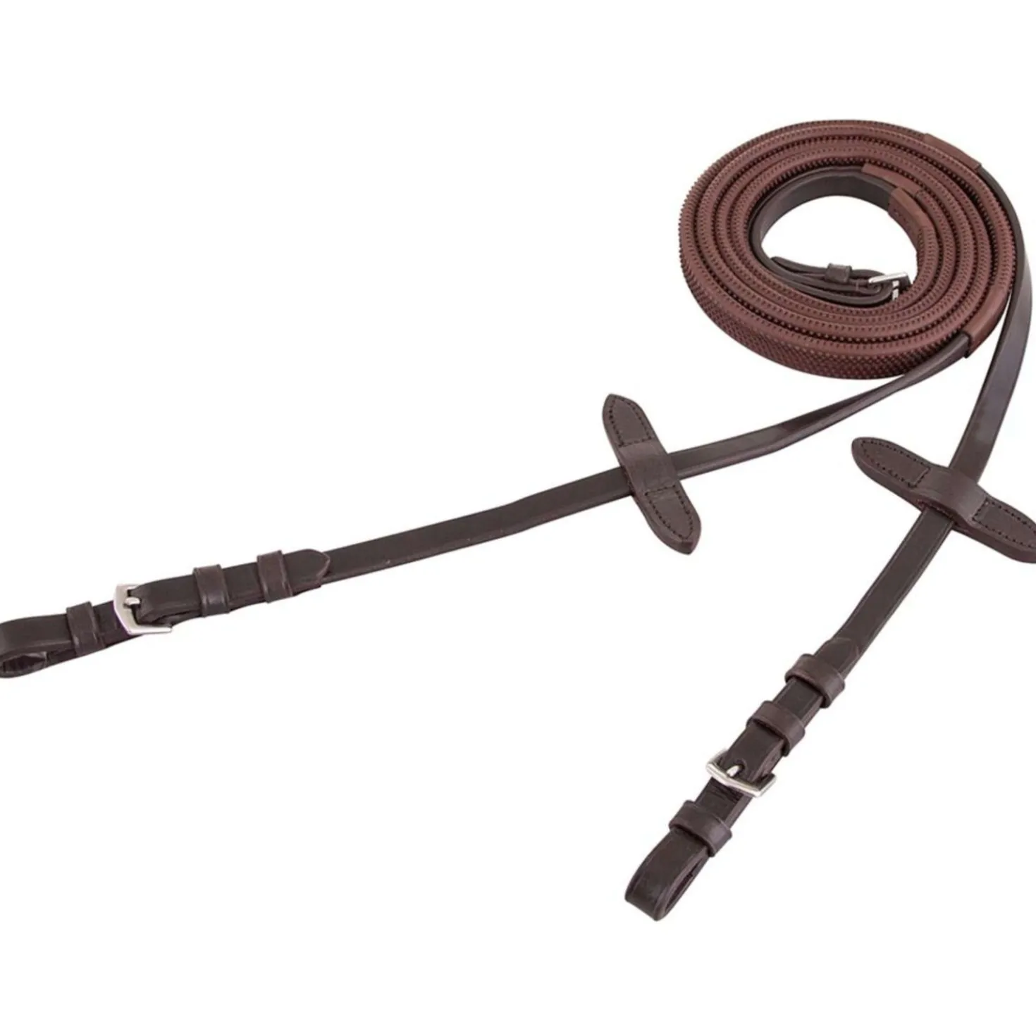 Premiere Teugel Rubber 13mm met Gespsluiting Bruin