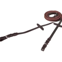 Premiere Teugel Rubber 16mm met Gespsluiting Bruin