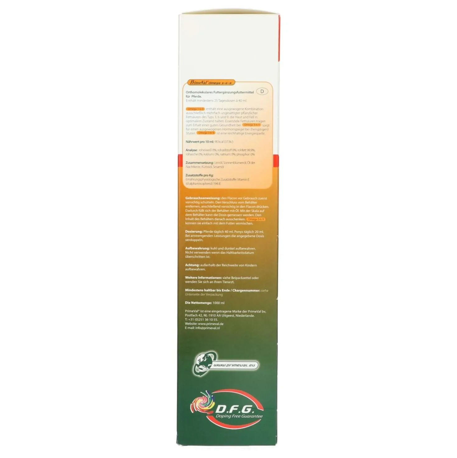 PrimeVal Omega 3-6-9 Paard