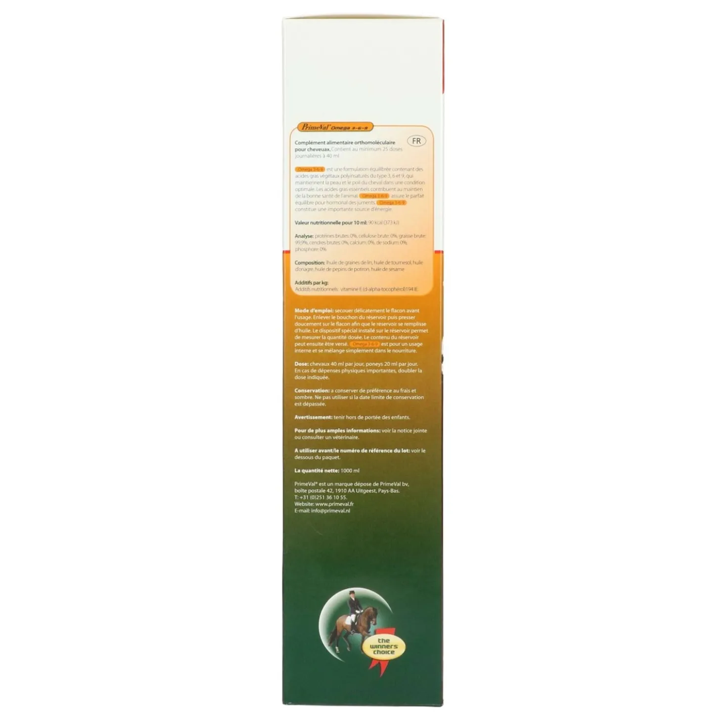 PrimeVal Omega 3-6-9 Paard