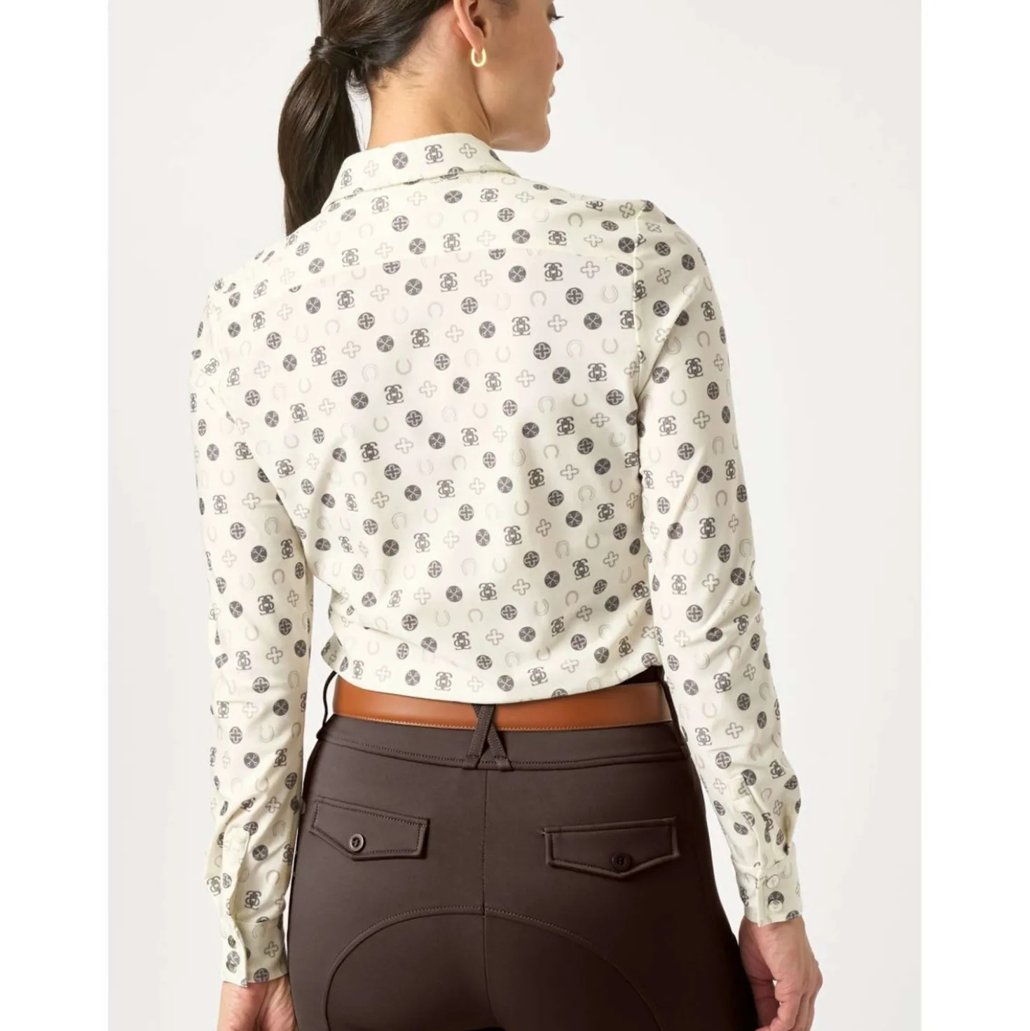 PS of Sweden Shirt Valerie Printed Lange Mouwen Off White Monogram