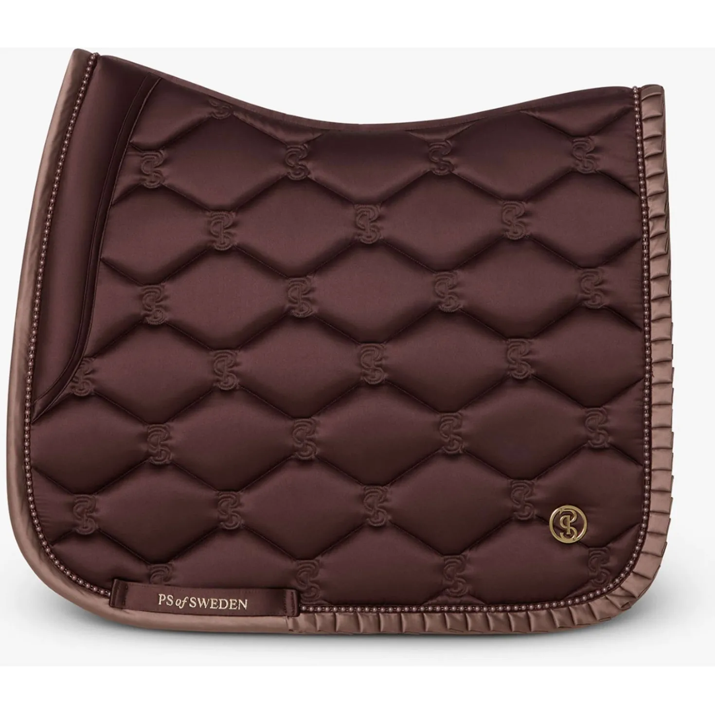 PS of Sweden Zadeldekje Ruffle Pearl Dressuur Earth Brown