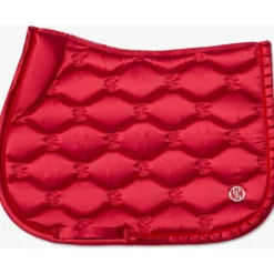 PS of Sweden Zadeldekje Ruffle Springen Cranberry Red