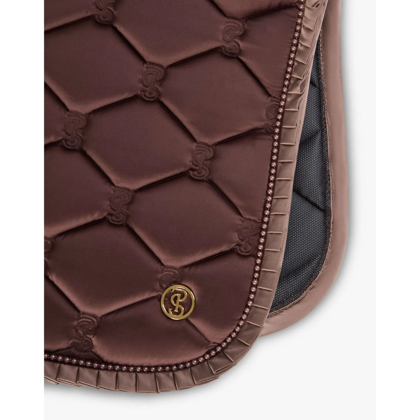 PS of Sweden Zadeldekje Ruffle Pearl Springen Earth Brown