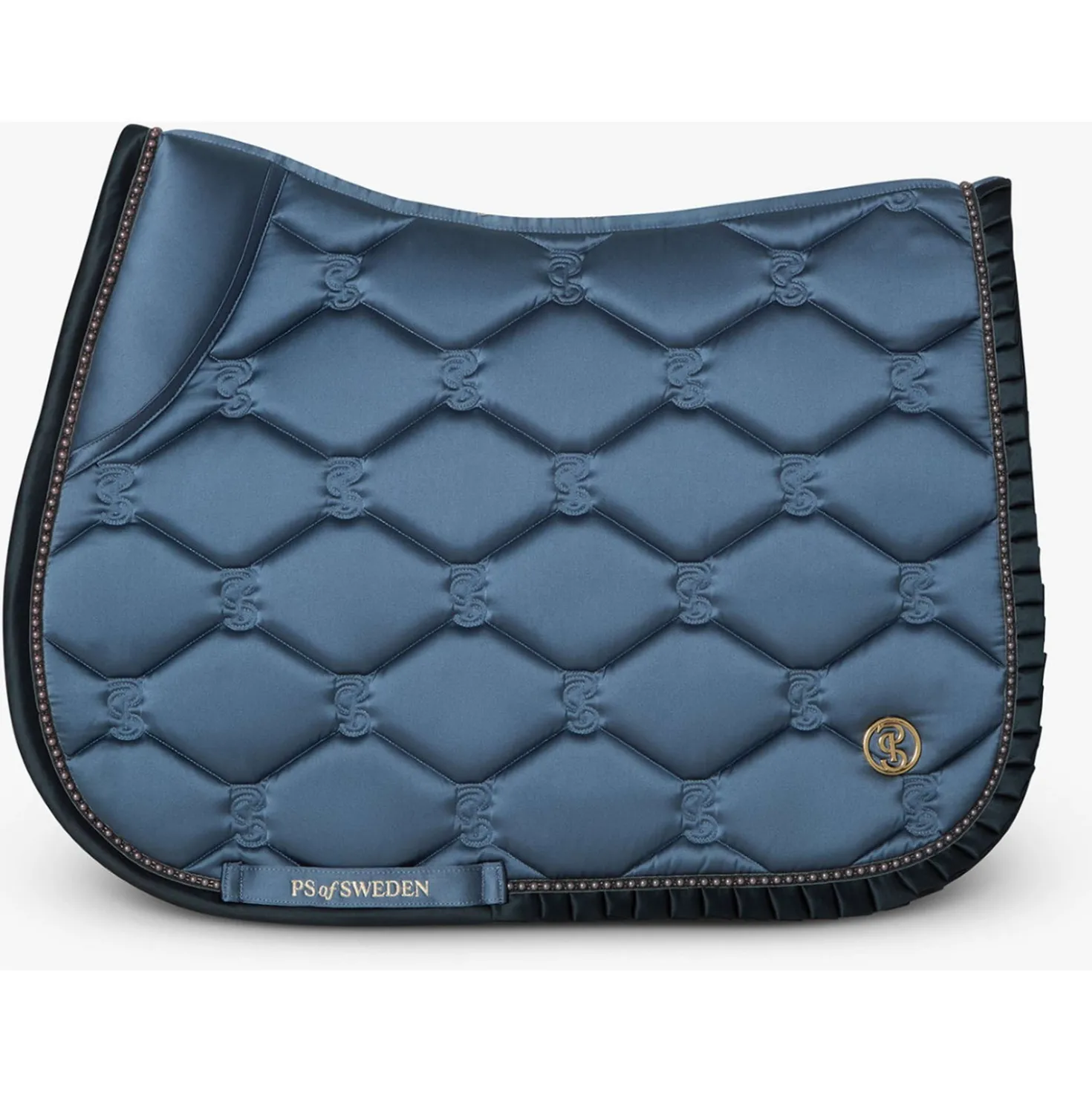 PS of Sweden Zadeldekje Ruffle Pearl Springen Shadow Blue