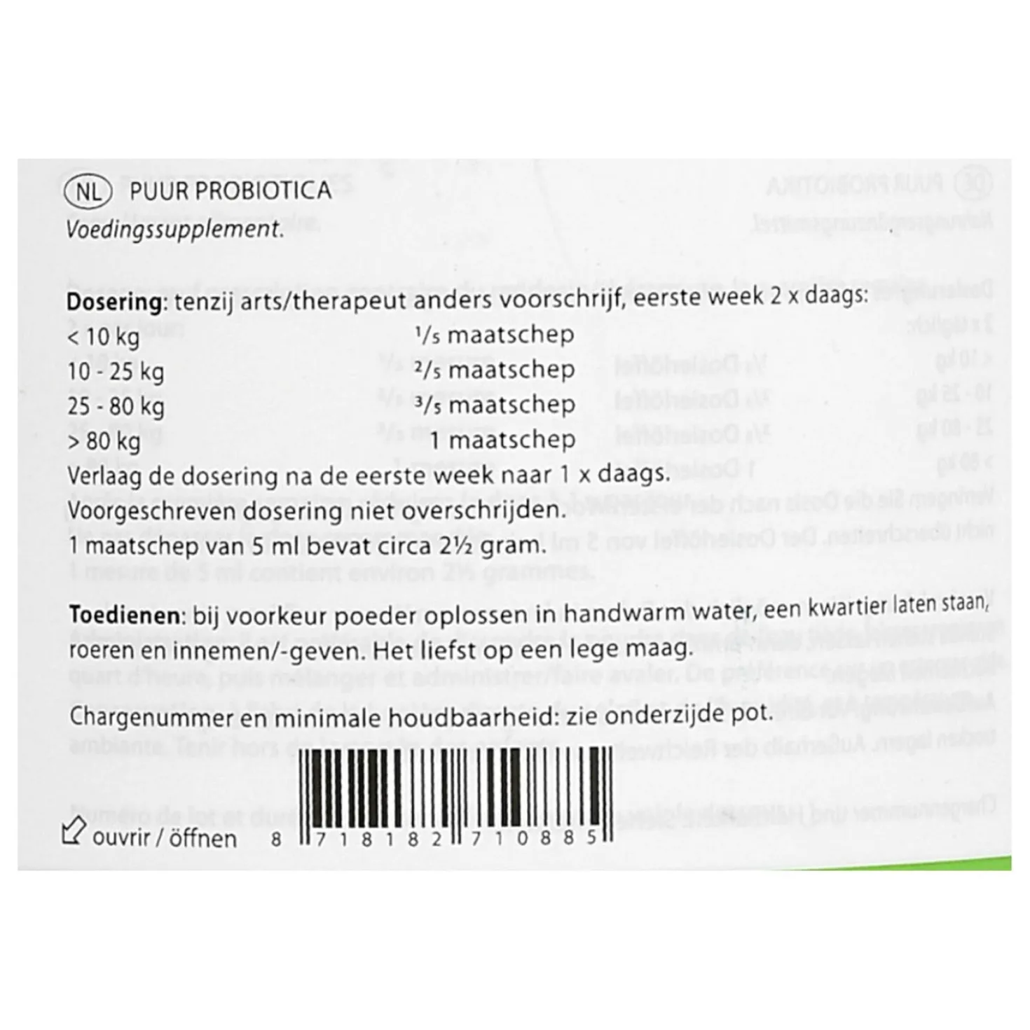 PUUR Probiotic / Probiotica Paard/Pony