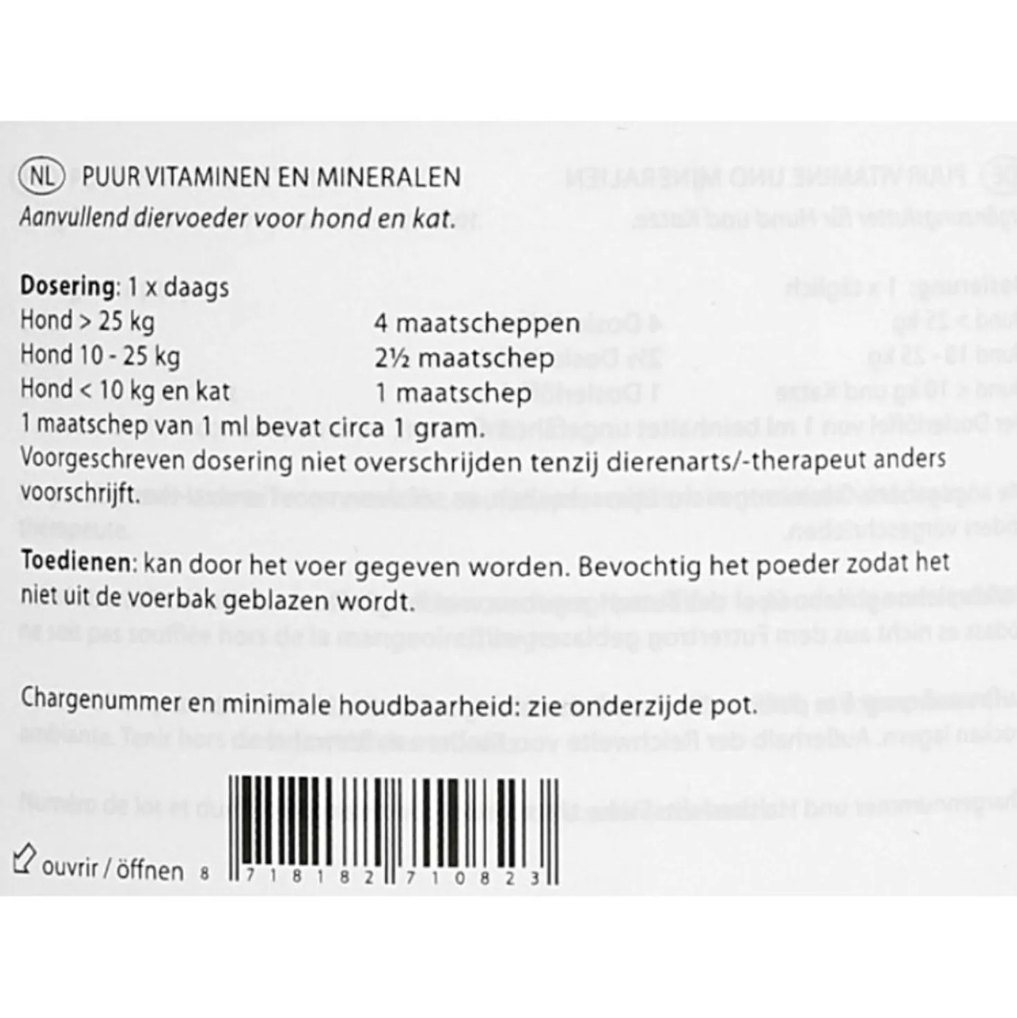 PUUR Vita-min / Vitaminen Mineralen Hond/Kat