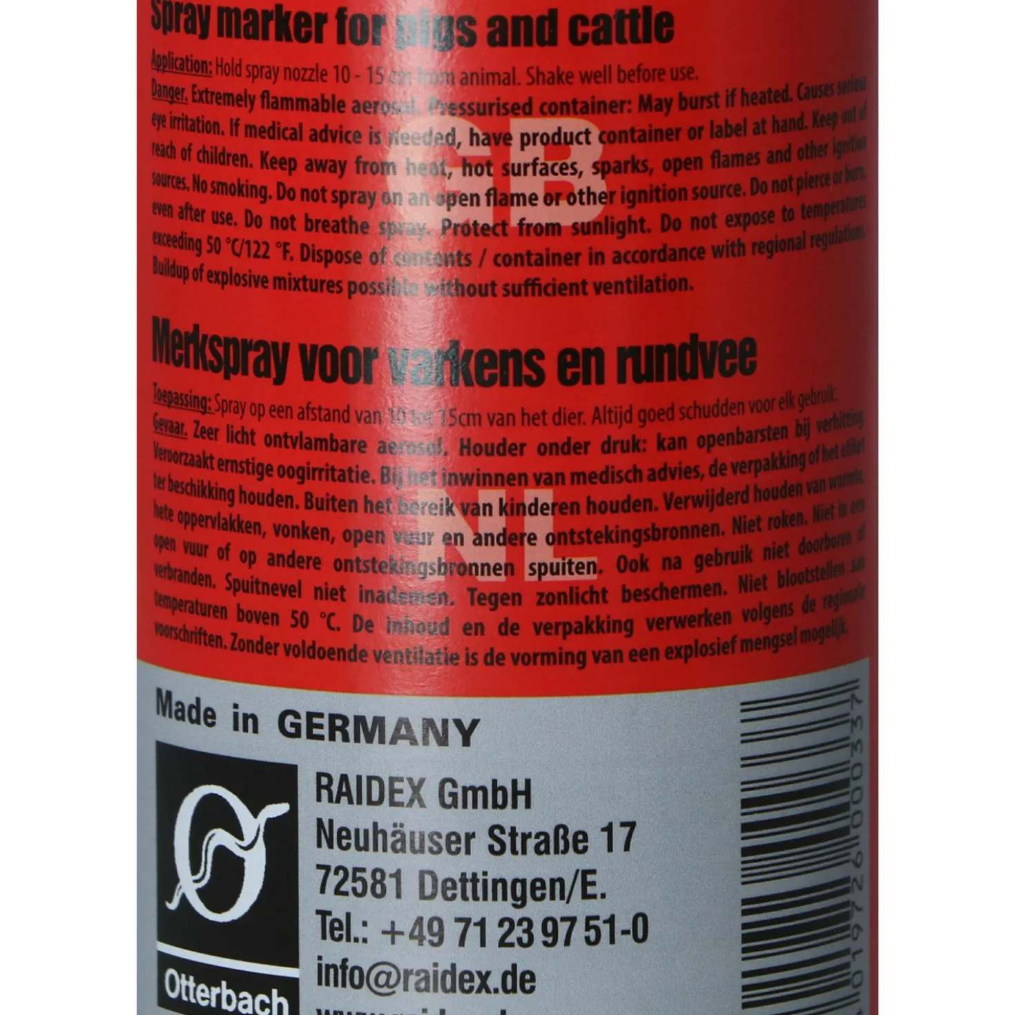 Raidex Markeringsspray Rood