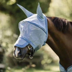 Rambo Fly Mask Heather Blue/Blue/Silver