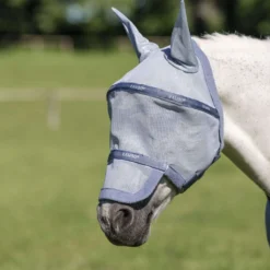 Rambo Fly Mask Heather Blue/Blue/Silver