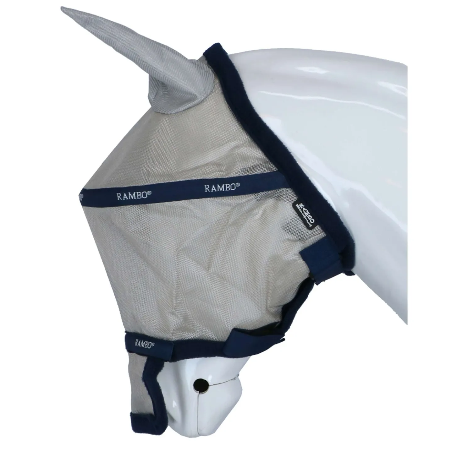 Rambo Fly Mask Navy/Silver
