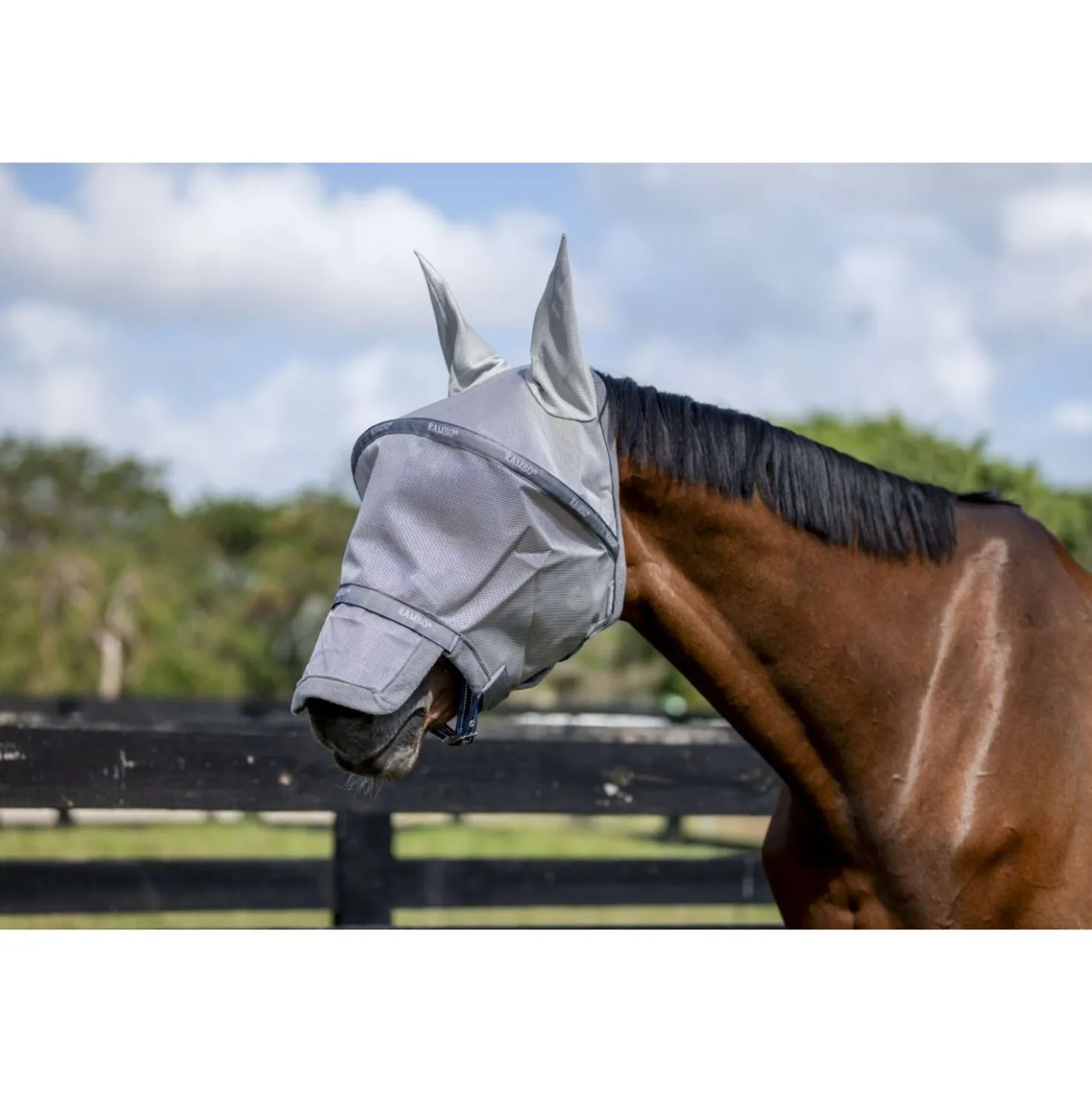 Rambo Fly Mask Silver/Titanium Grey/Silver