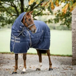 Rambo Halsstuk Staldeken 100g Navy/Thunderstorm Grey/Silver