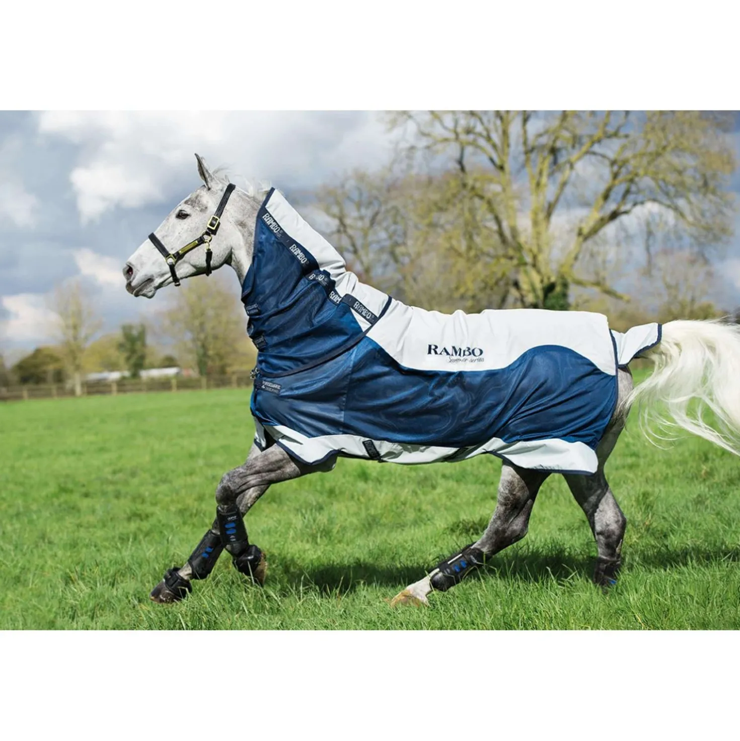 Rambo Summer Series Turnout V-front Navy/Grijs