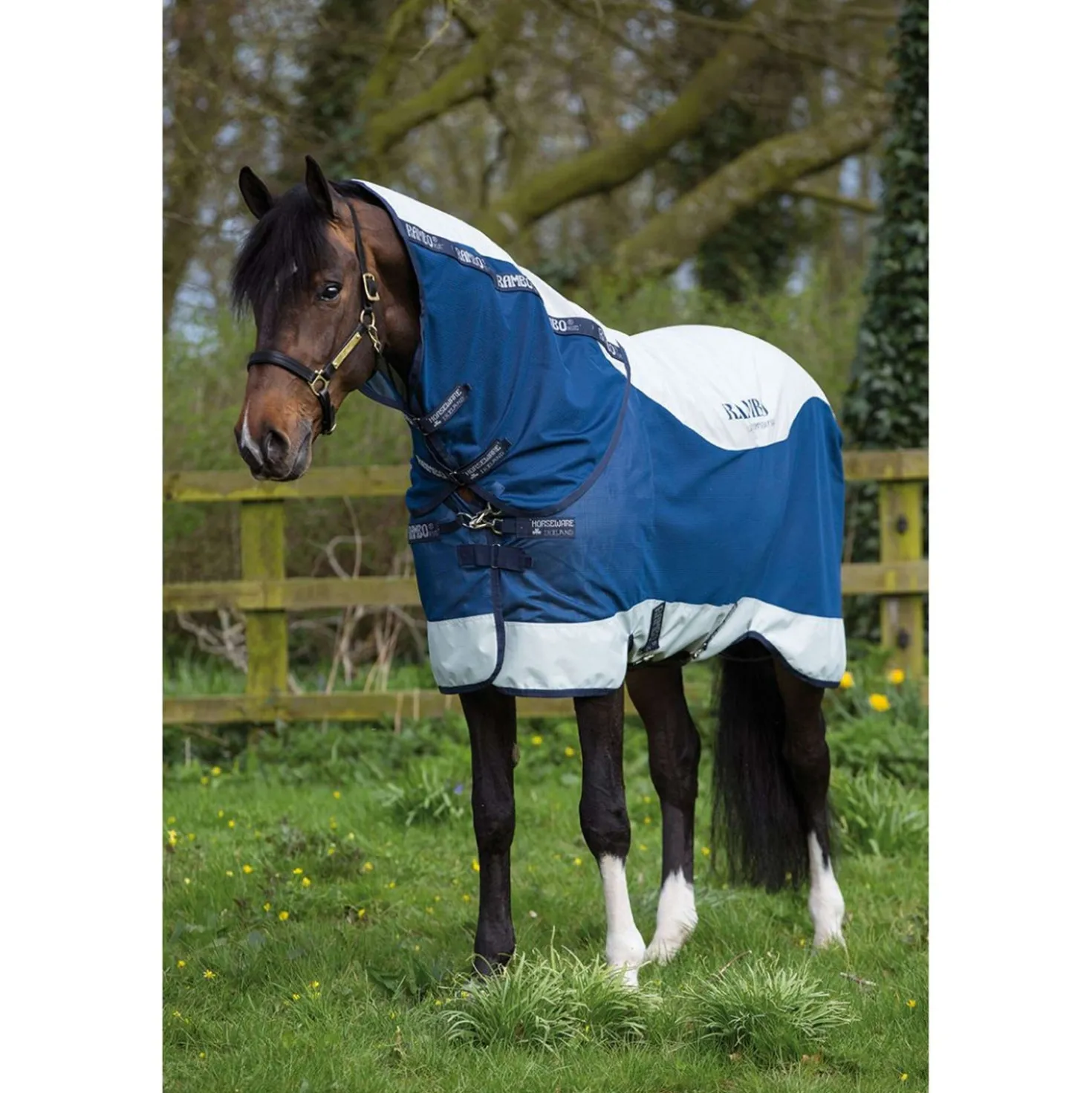 Rambo Summer Series Turnout V-front Navy/Grijs