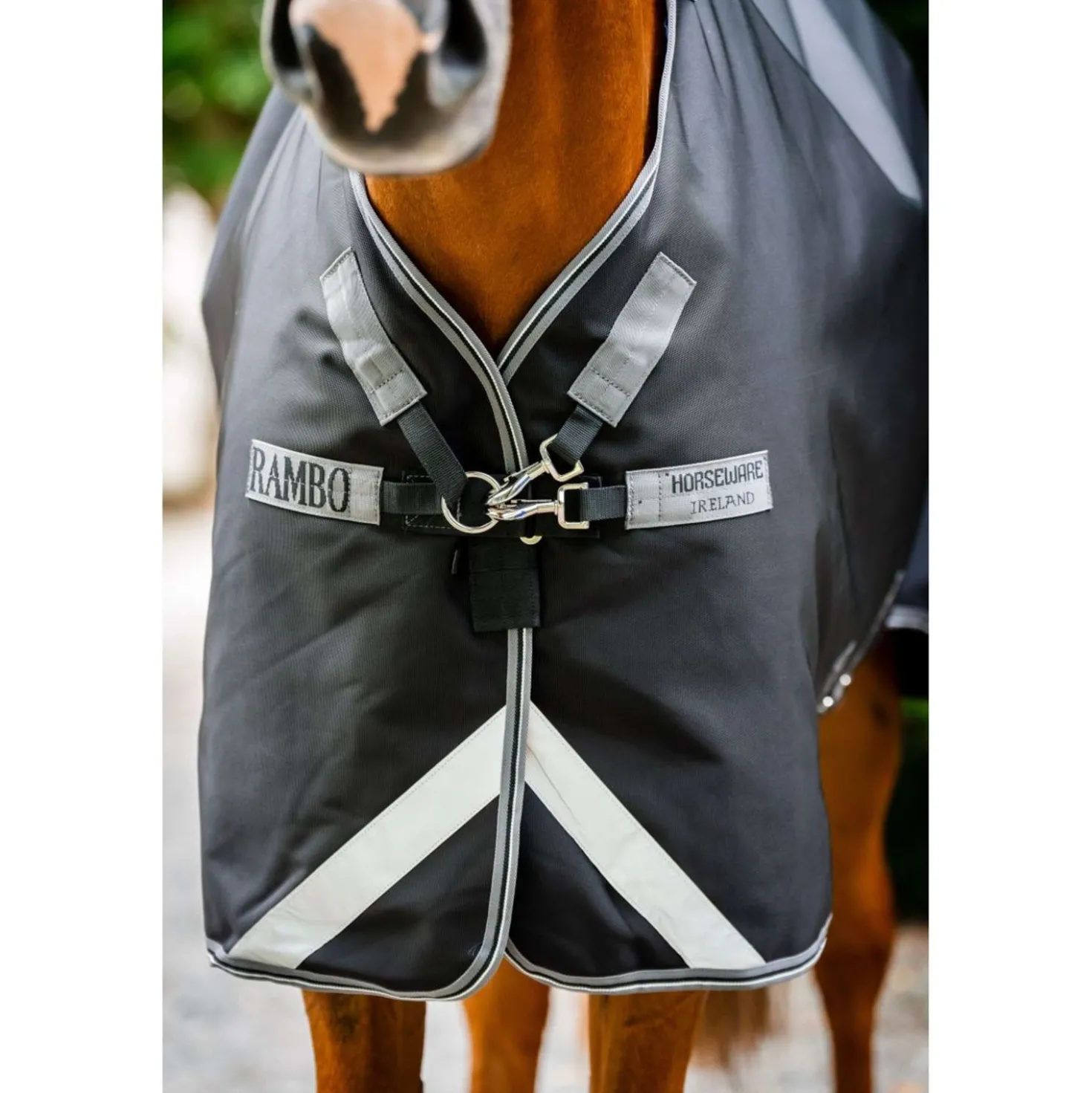 Rambo Turnout 1680D Plus 100g Black/Thunderstorm Grey/Silver