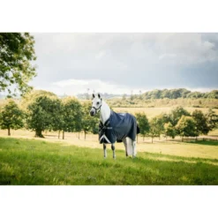 Rambo Turnout Rug 1680D Varilayer 250g Navy/Thunderstorm Grey/Silver