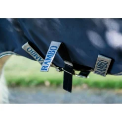 Rambo Turnout Rug 1680D Varilayer 250g Navy/Thunderstorm Grey/Silver