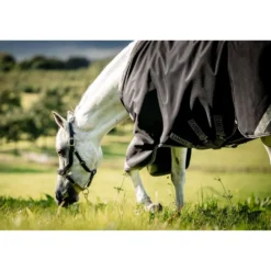 Rambo Turnout Rug 1680D Varilayer 250g Black/Thunderstorm Grey/Silver