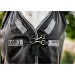 Rambo Turnout Rug 1680D Varilayer 250g Black/Thunderstorm Grey/Silver